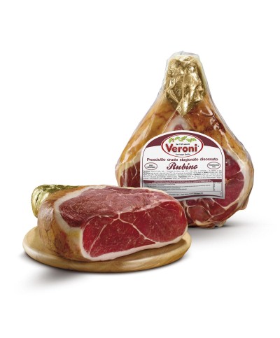 1 - VERONI Jambon Cru pressé Rubino - 1/1 pièce, environ 6 kg - désossé, sans couenne e jarret - affinage 10 mois - SV - DLC