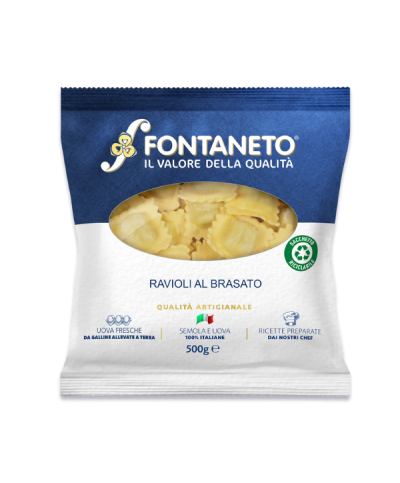 2 - FONTANETO Ravioli braised beef filling 4 x (90~ x 5,5 g  500 g)  2kg - EXP 3 weeks - 5/6 min. cooking time