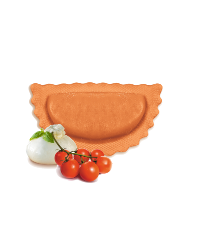 1 - FONTANETO Mezzaluna ravioli filled with burrata, tomato and basil - 4 x (27~ x 18 g  500 g)  2 kg - EXP 3 weeks - 5 minutes 
