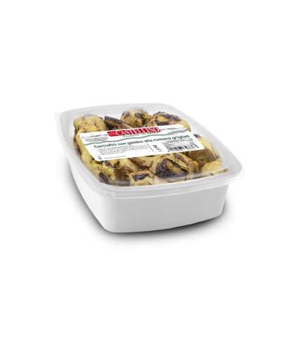 1 - CASTELLINO Carciofi con gambo grigliati in olio di girasole - Vaschetta 1,9 kg - TMC 6 mesi