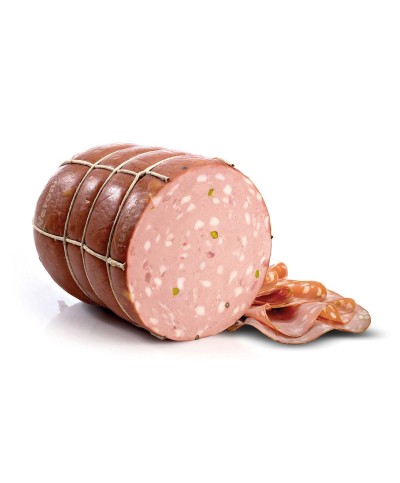 1 - VERONI Mortadella Bologna g.g.A. "Esselusso" - 1/1 Stück, ca. 12 kg - Ø 23 cm - mit Pistazien - Va - RLZ 5 Wochen