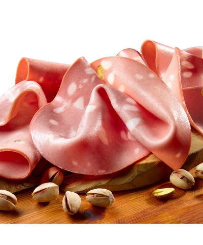 2 - VERONI Mortadella Bologna PGI "Esselusso" - 1/1 piece, approx. 12 kg - Ø 23 cm -with pistachio nuts - VP - EXP 5 weeks