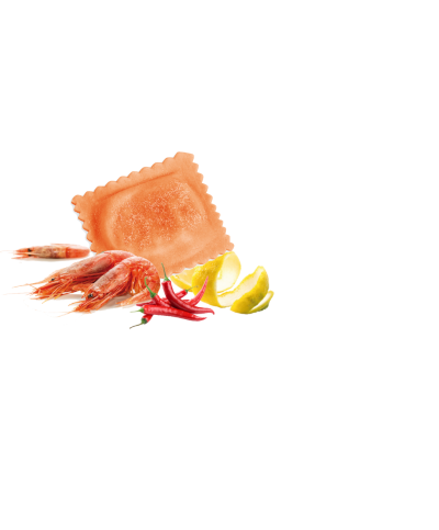 1 - FONTANETO Quadrone avec crevettes, piment et citron en ATM (80~ x 12,5 g  1 kg) - DLC 14 jours - 5 minutes de cuisson