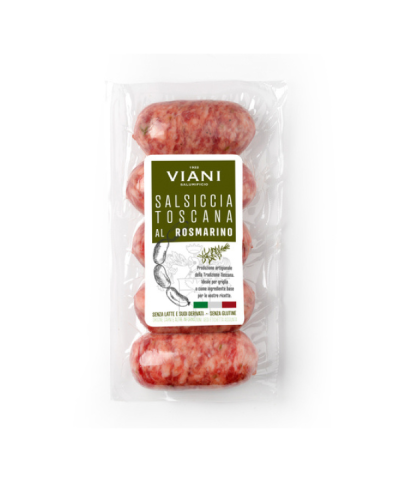 1 - SALUMIFICIO VIANI Pure pork Salsiccia with rosemary - 5 x 60 g  300 g - EXP 28 days - VP