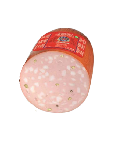 1 - LEONCINI Mortadella „Linea Rossa“ aus reinem Schweinefleisch mit Pistazien - 7,5 kg – RLZ 7 Wochen