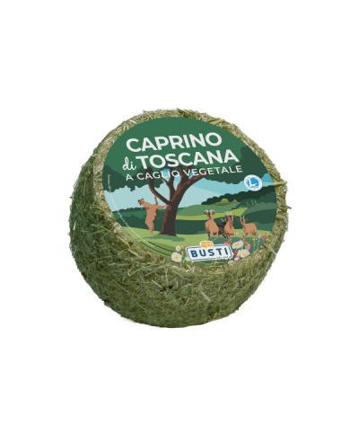 1 - BUSTI Chèvre de Toscane avec présure végétale 2,5 kg - DLC 3 mois - vieilli 90 jours