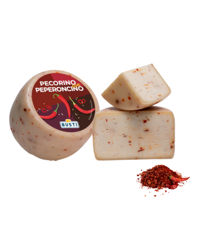 1 - BUSTI Pecorino au piment 1 kg - DLC 2 mois - vieilli 20 jours