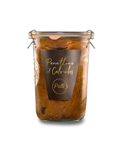 1 - PANIFICIO PATTI Panettone en pot aux raisins secs et au Calvados 250 g - DLC 5 semaines