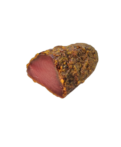 1 - SALUMI DI MARE Tuna bresaola with pistachio 1.55 kg - aged 5 months - EXP 1 month