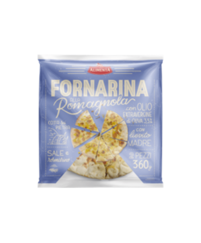 1 - ALIMENTA Focaccia "Fornarina" 2 x 180 g - TMC 5 settimane - 5 minuti di cottura