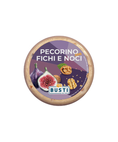 1 - BUSTI Pecorino with figs and walnuts 600 g - EXP 2 months - aged 20 days
