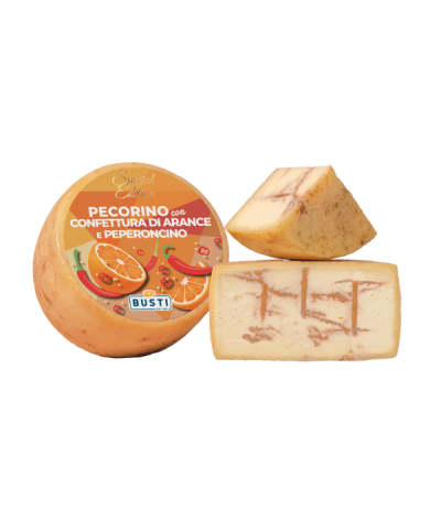 1 - BUSTI Pecorino à la confiture d’oranges et de piment 2,5 kg - DLC 3 mois - affiné 2 mois