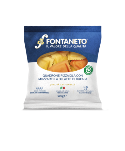 2 - FONTANETO Quadrone pizzaiola with buffalo mozzarella 4 x 500 g (38~ x 13 g  500 g) - EXP 12 days - 5 minutes cooking time
