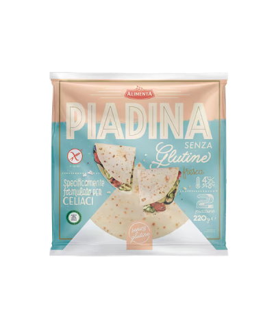1 - ALIMENTA Piadina senza glutine 2 x 110 g - TMC 5 settimane - 1 minuto di cottura