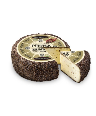 1 - MILA Formaggio al pepe - 2,7 kg – TMC 3 settimane – stagionato 7 settimane