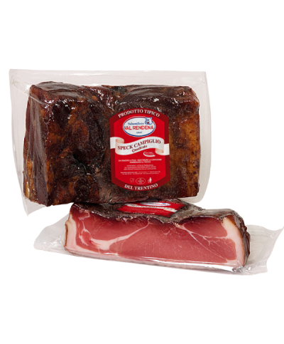 1 - SALUMIFICIO VAL RENDENA Speck Campiglio 2,4 kg - 17 Wochen gereift - RLZ 3 Monate