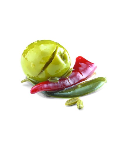 1 - CASTELLINO Olive Schiacciatelle à la Calabrese 1,9 kg - DLC 6 mois