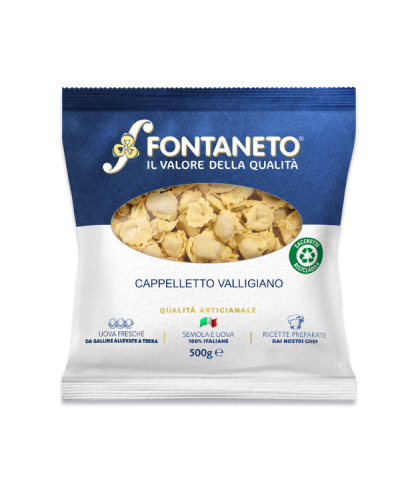 2 - FONTANETO Ravioli Cappelletto ripieno carne di maiale e Marsala (1000~ x 2 g  2 kg) TMC 14 giorni - 5 minuti di cottura