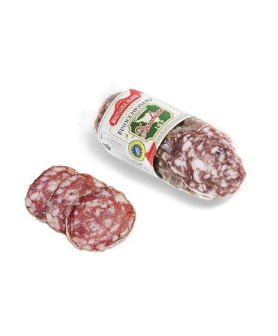 1 - ANTICA MACELLERIA FALORNI Fenchel Salami “Finocchiona” g.g.A. - 1/2 Stück, ca. 180 g - RLZ 9 Wochen - 3/4 Woche gereift