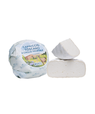 1 - BUSTI "Capriccio" toscano con caglio vegetale 600 g - TMC 1 mese - stagionato 12 giorni