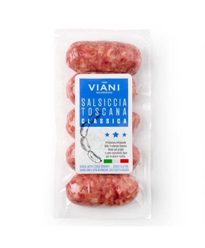 1 - SALUMIFICIO VIANI Saucisse de pur porc naturel - 5 x 60 g  300 g - DLC 28 jours