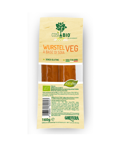 1 - COSI' BIO Soy-based veggie sausages 2x80 gr  160 gr - EXP 2 weeks